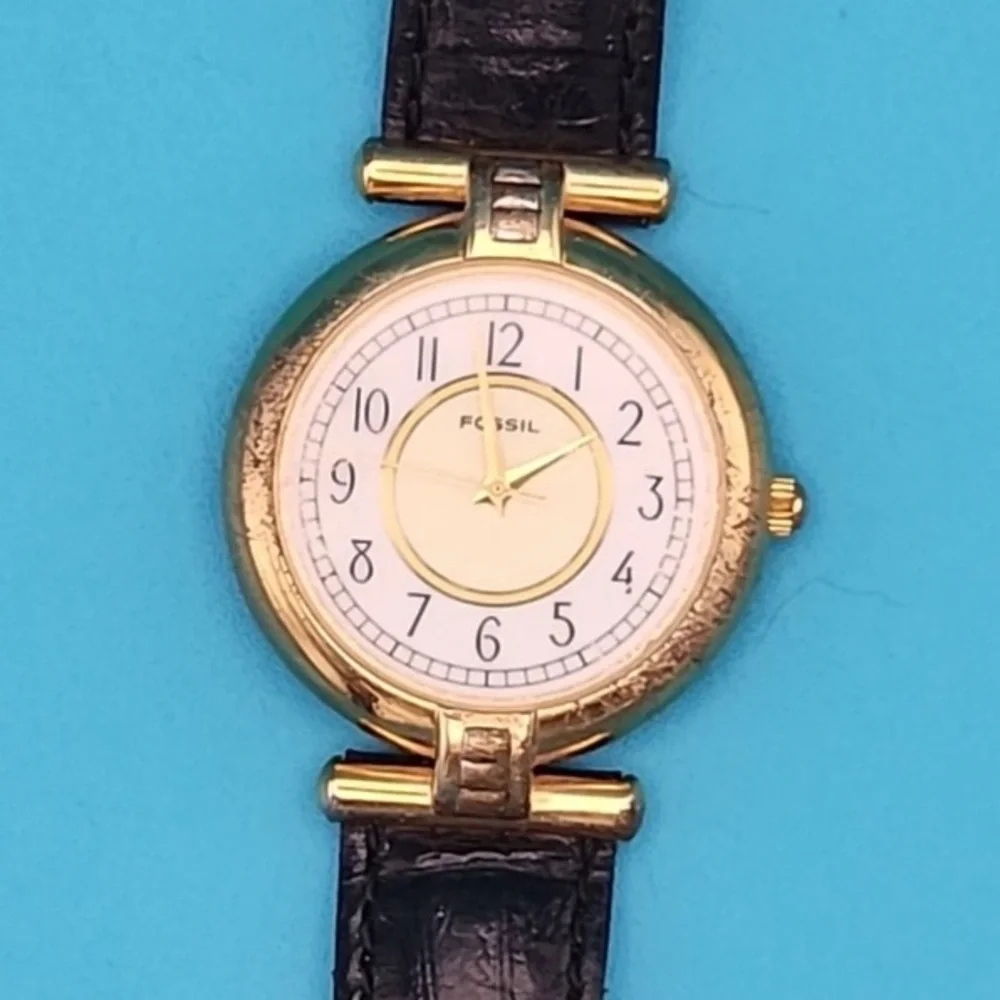 1994 RARE ART DECO FOSSIL WATCH HE-3386 (000712)